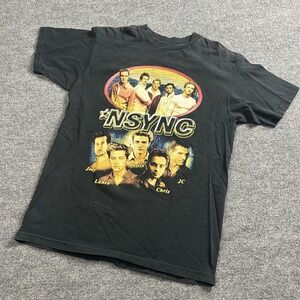 Vintage WCW NSYNC Shirt Mens Large Black Bye Bye Bye No Strings Attached 00s